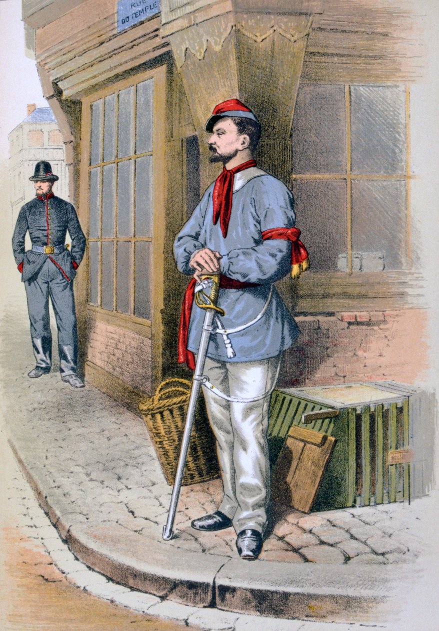 Paris Sivil Muhafızları, 1887 by A. Lemercier