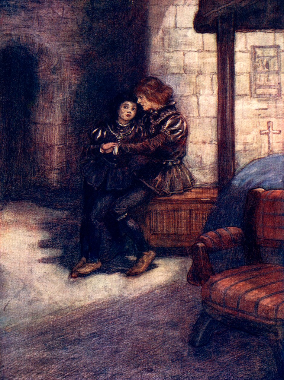 Günler iki küçük çocuğa çok uzun ve kasvetli görünüyordu, c1483, 1905. by A. S. Forrest