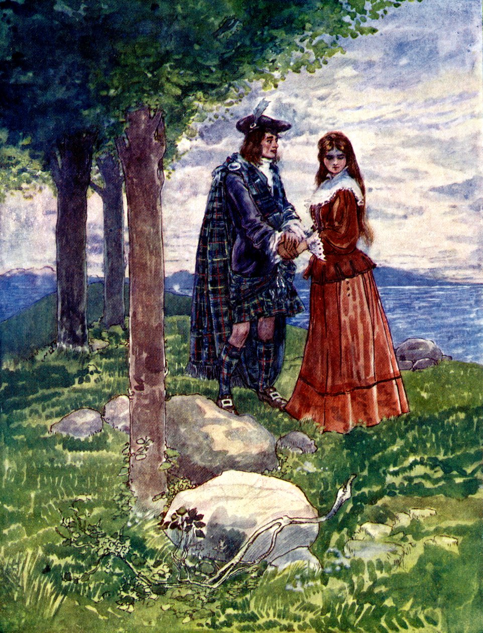 Birbirlerine hüzünlü bir veda ettiler, 1746, 1905. by A. S. Forrest