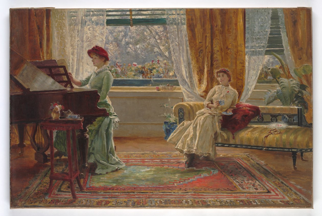 İki Hanımlı Bir İç Mekan, 1880 by A. Trevor Haddon