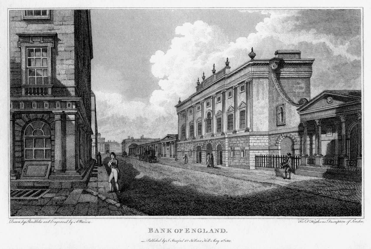 İngiltere Bankası, Londra Şehri, 1805. by A Warren