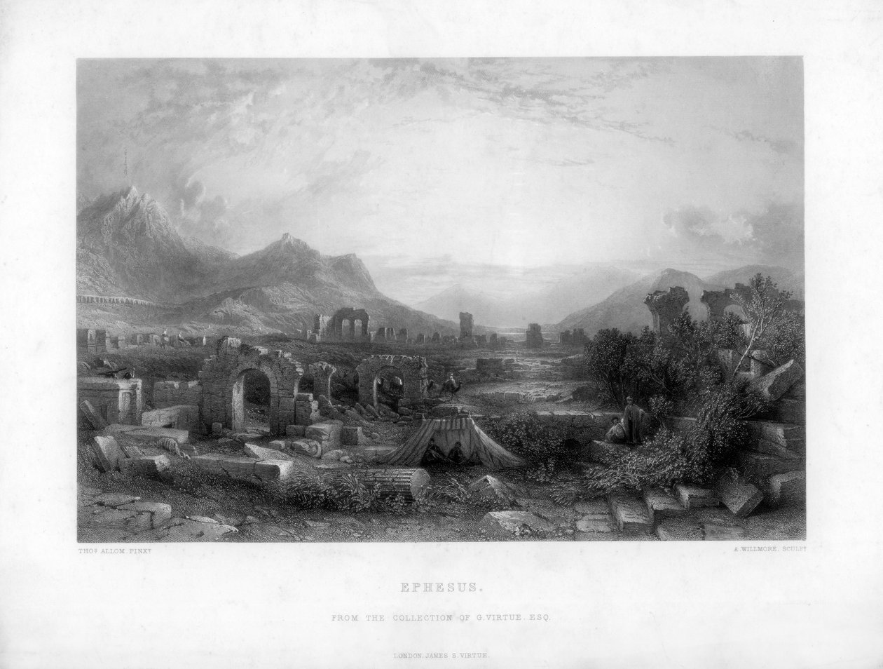 Efes, Türkiye, 19. yüzyıl. by A. Willmore