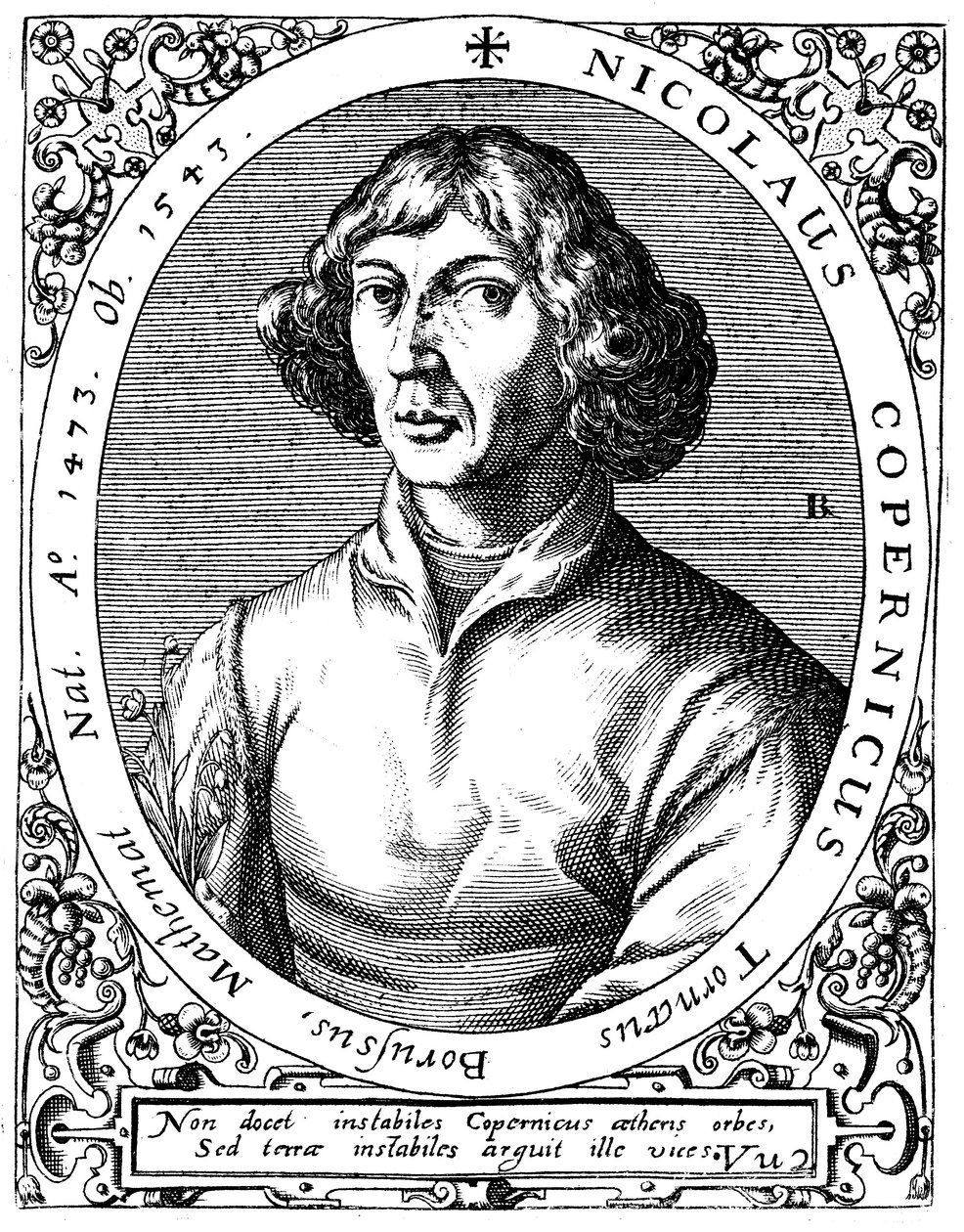 Nicolas Copernicus, Polonyalı astronom, 1645 by A. de Bry
