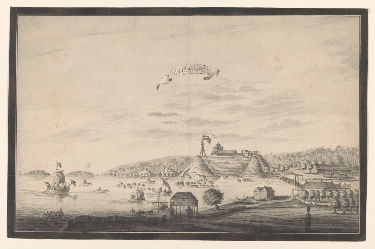 Jepara Japara'nın görünümü (nesne üzerindeki başlık) by A. de Nelly (possibly)