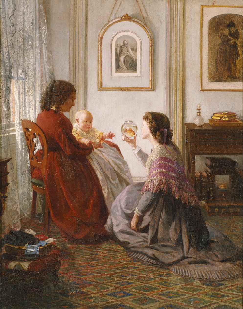 Shattuck Ailesi, Büyükanne, Anne ve Bebekle, 1865 by Aaron Draper Shattuck