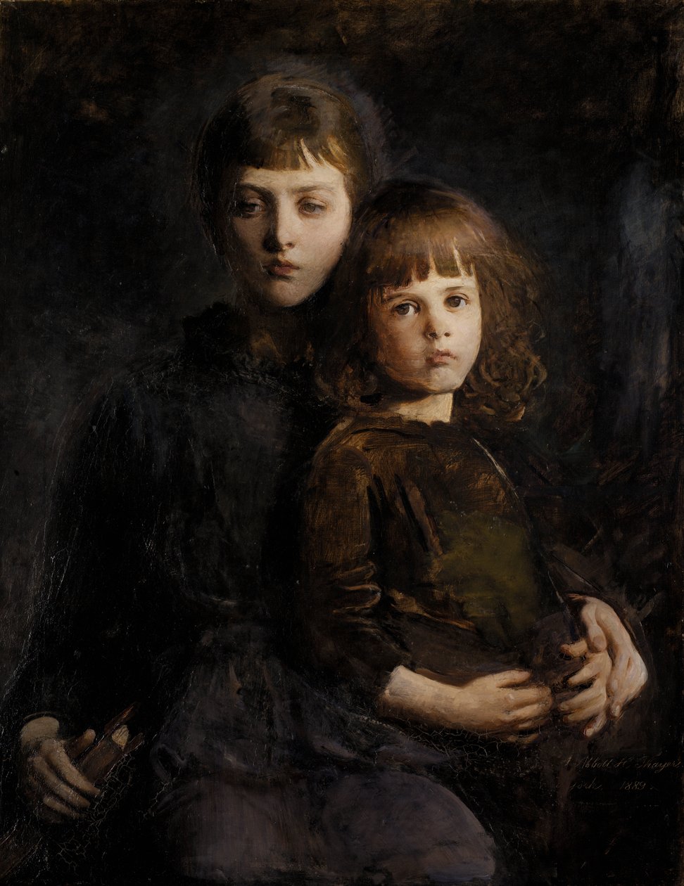 Kardeş ve Rahibe Mary ve Gerald Thayer, 1889. by Abbott Handerson Thayer