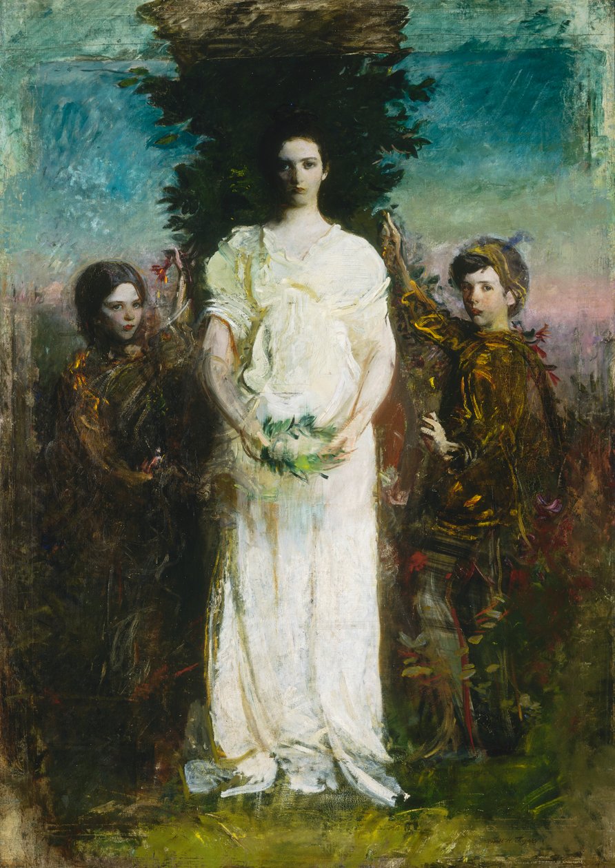 Çocuklarım Mary, Gerald ve Gladys Thayer, yak. 1897. by Abbott Handerson Thayer