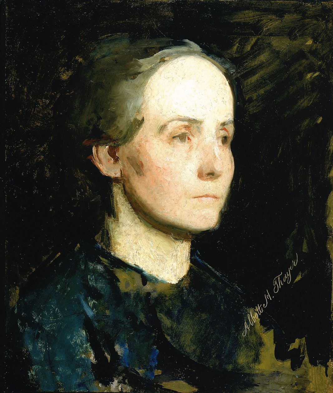 Bir Kadının Portresi Bayan Gertrude Bloede, yak. 1881. by Abbott Handerson Thayer