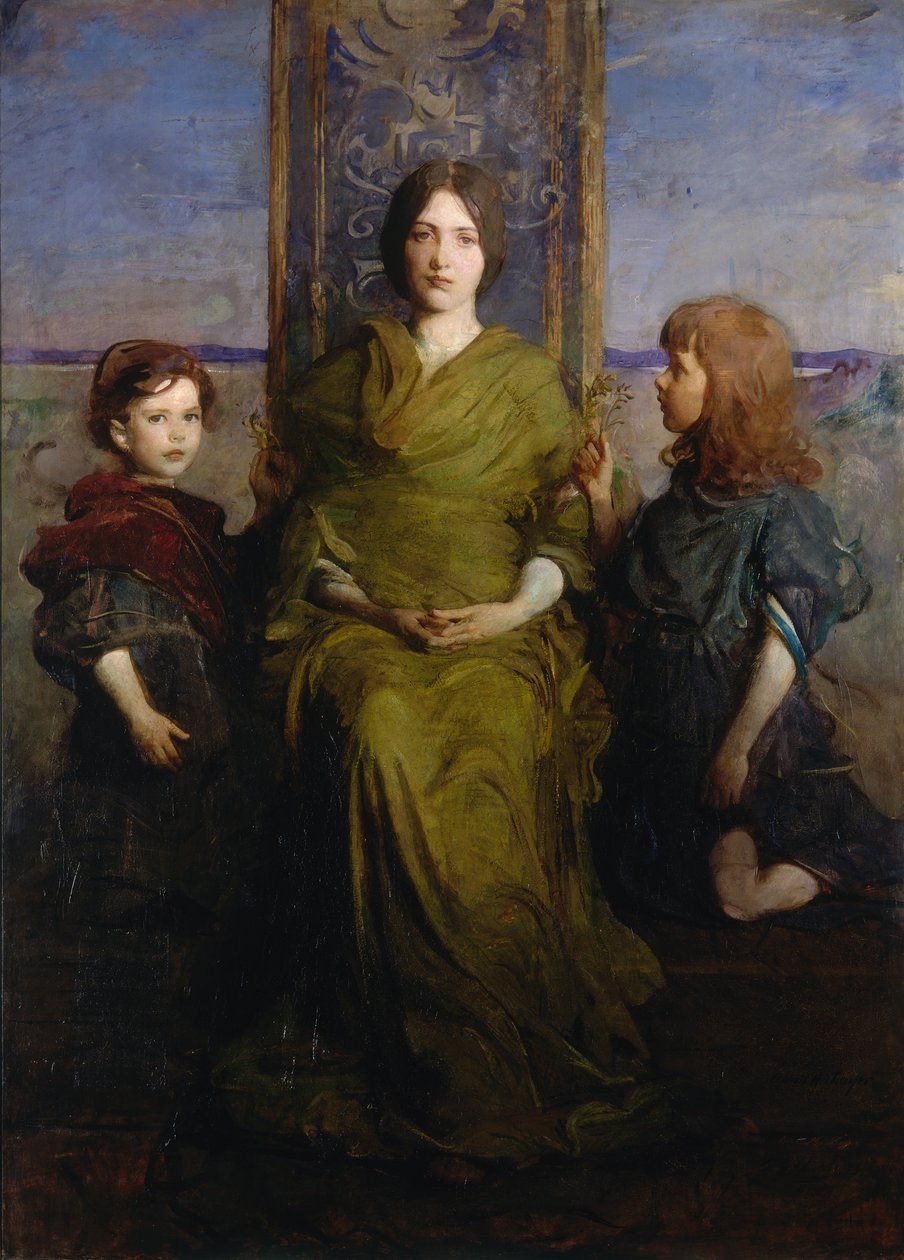 Bakire Enthroned, 1891. by Abbott Handerson Thayer