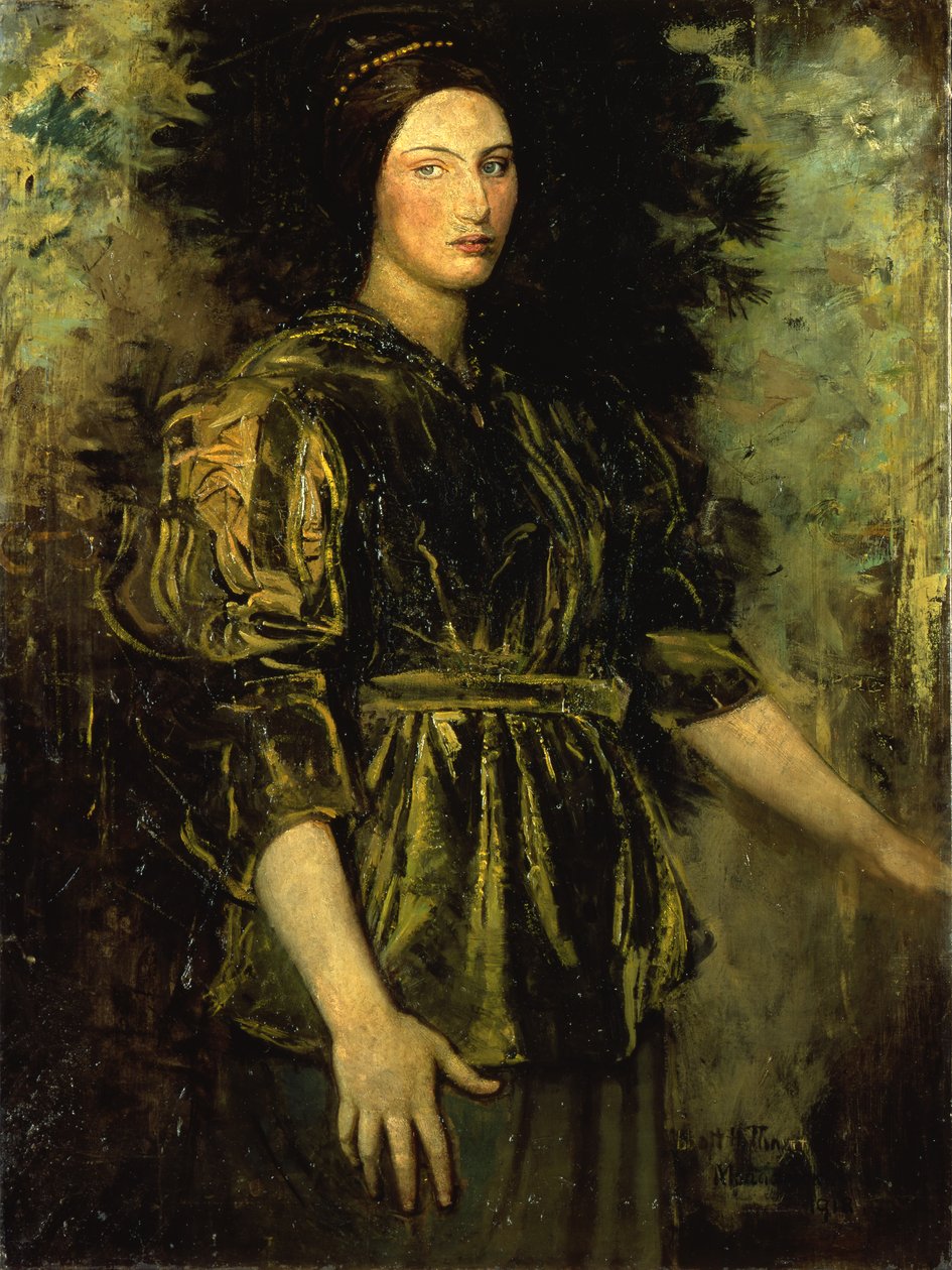 Yeşil Kadife Kadın, 1918 by Abbott Handerson Thayer
