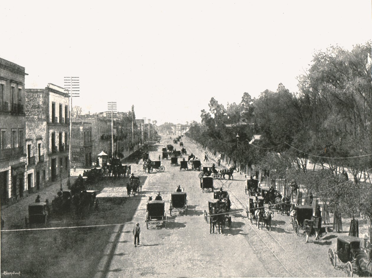 Juarez Caddesi, Mexico City, Meksika, 1895. by Abel Briquet
