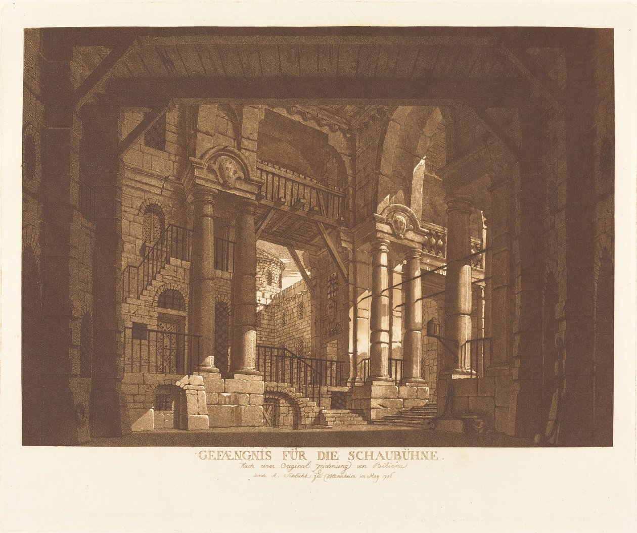 Schaubühne için hapishane by Abel Schlicht possibly after Giuseppe Galli Bibiena