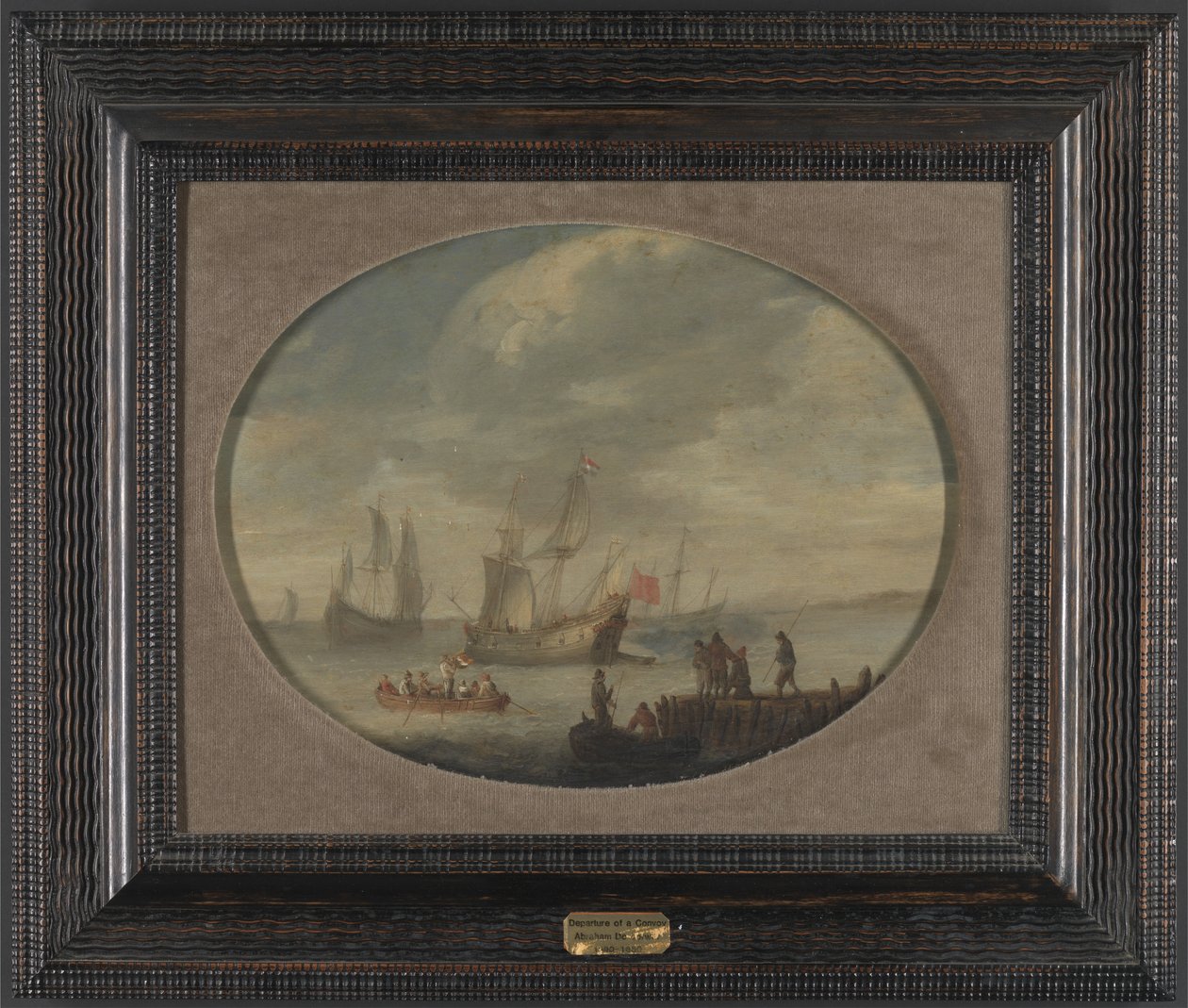 Silahlı Tüccarlar Hollanda Sahillerinde Yelken Açmaya Hazırlanıyor by Abraham de Verwer