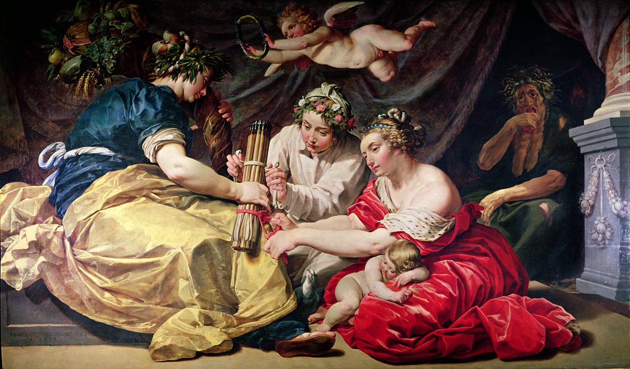 Barış ve Bolluk Savaşın Oklarını Bağlamak, 1614 by Abraham Janssens van Nuyssen