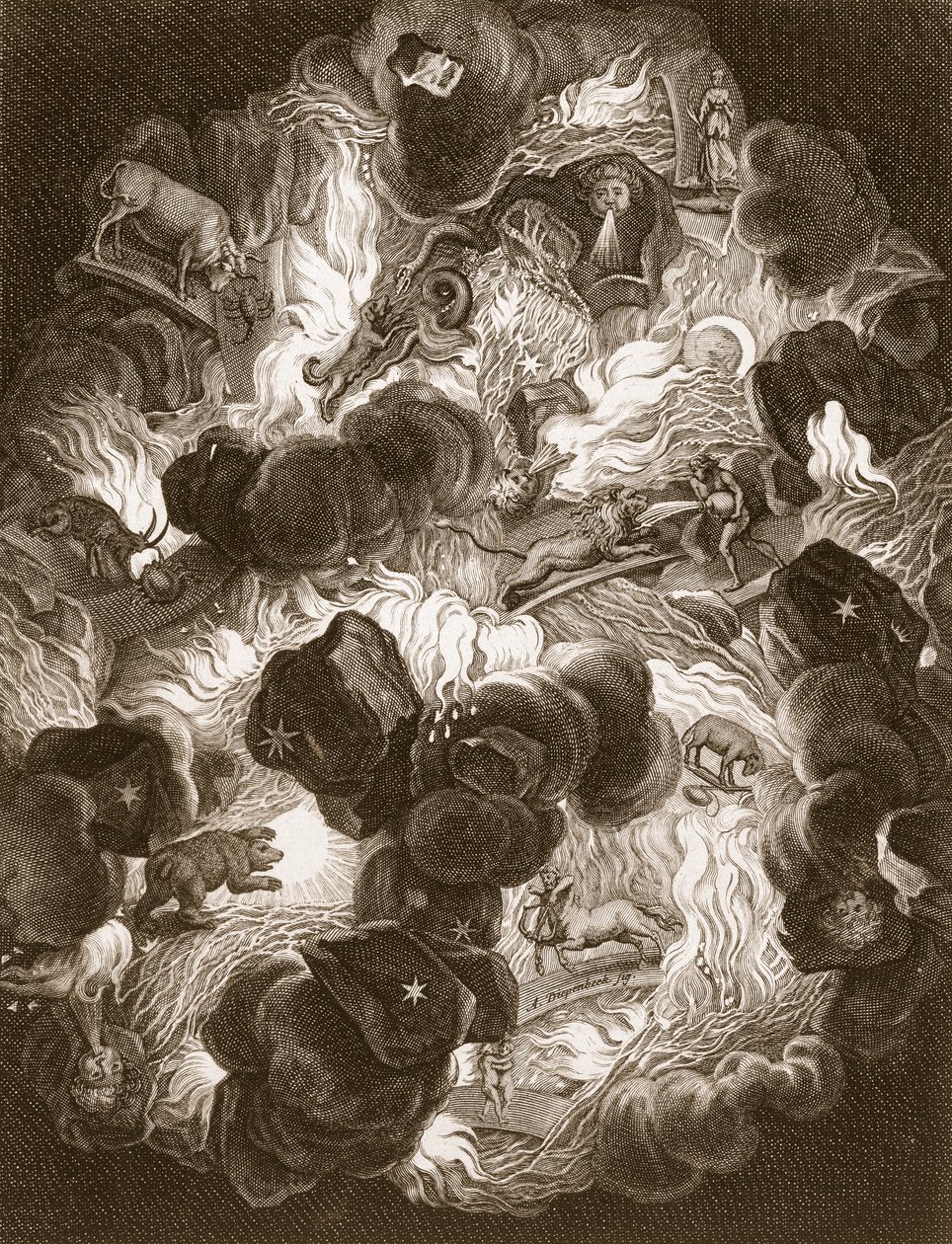 Kaos, Bernard Picart (1673-1733), 1731 tarafından oyulmuş by Abraham van Diepenbeeck