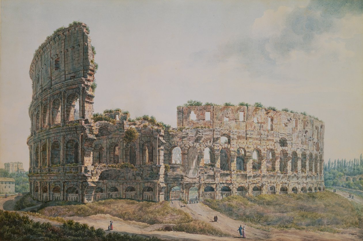 Kolezyum, Roma by Abraham Louis Rudolph Ducros