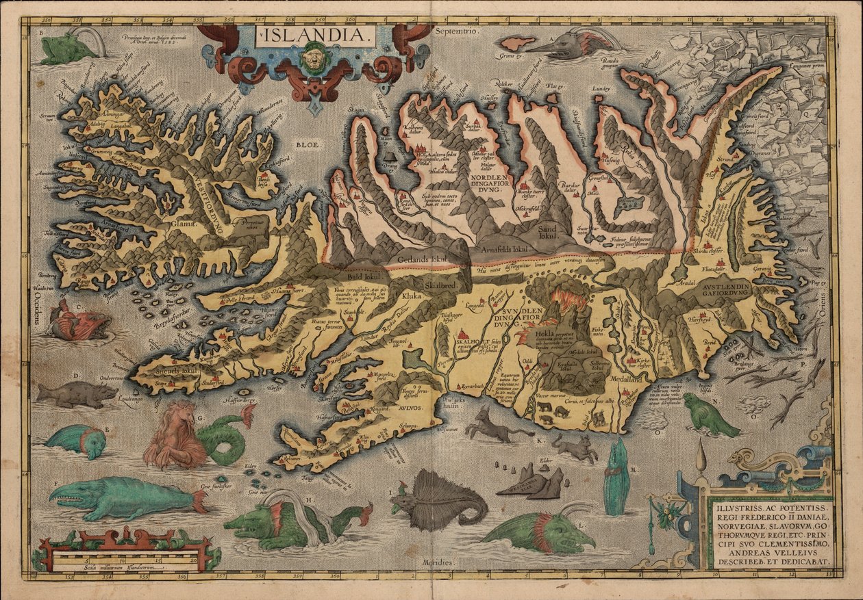 A.Velleius. İzlanda by Abraham Ortelius