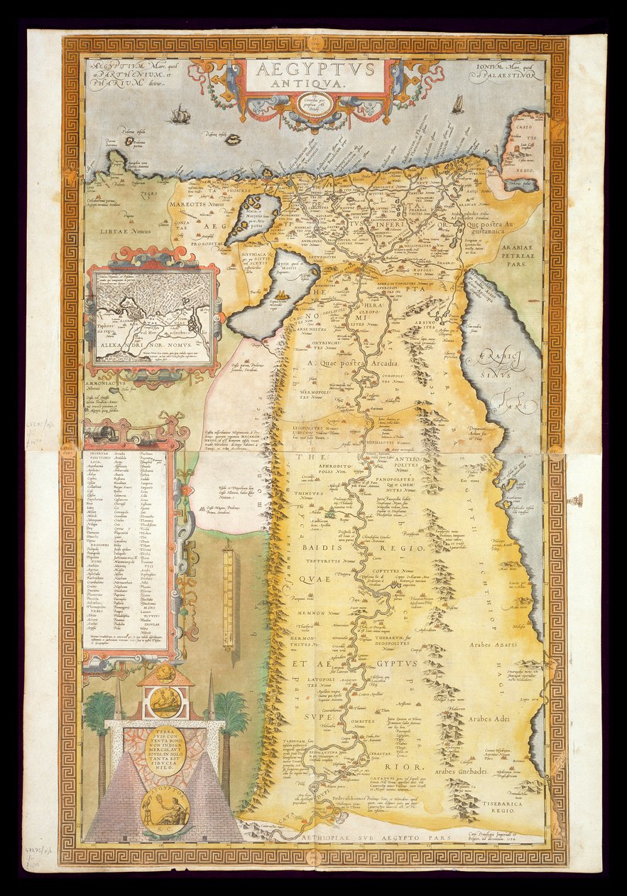 Eski Mısır Haritası, 1584 by Abraham Ortelius
