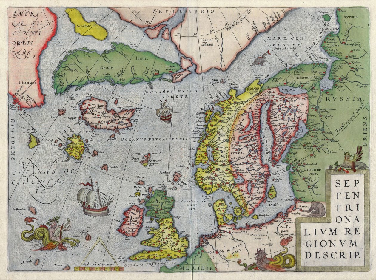 Kuzey Bölgeleri by Abraham Ortelius