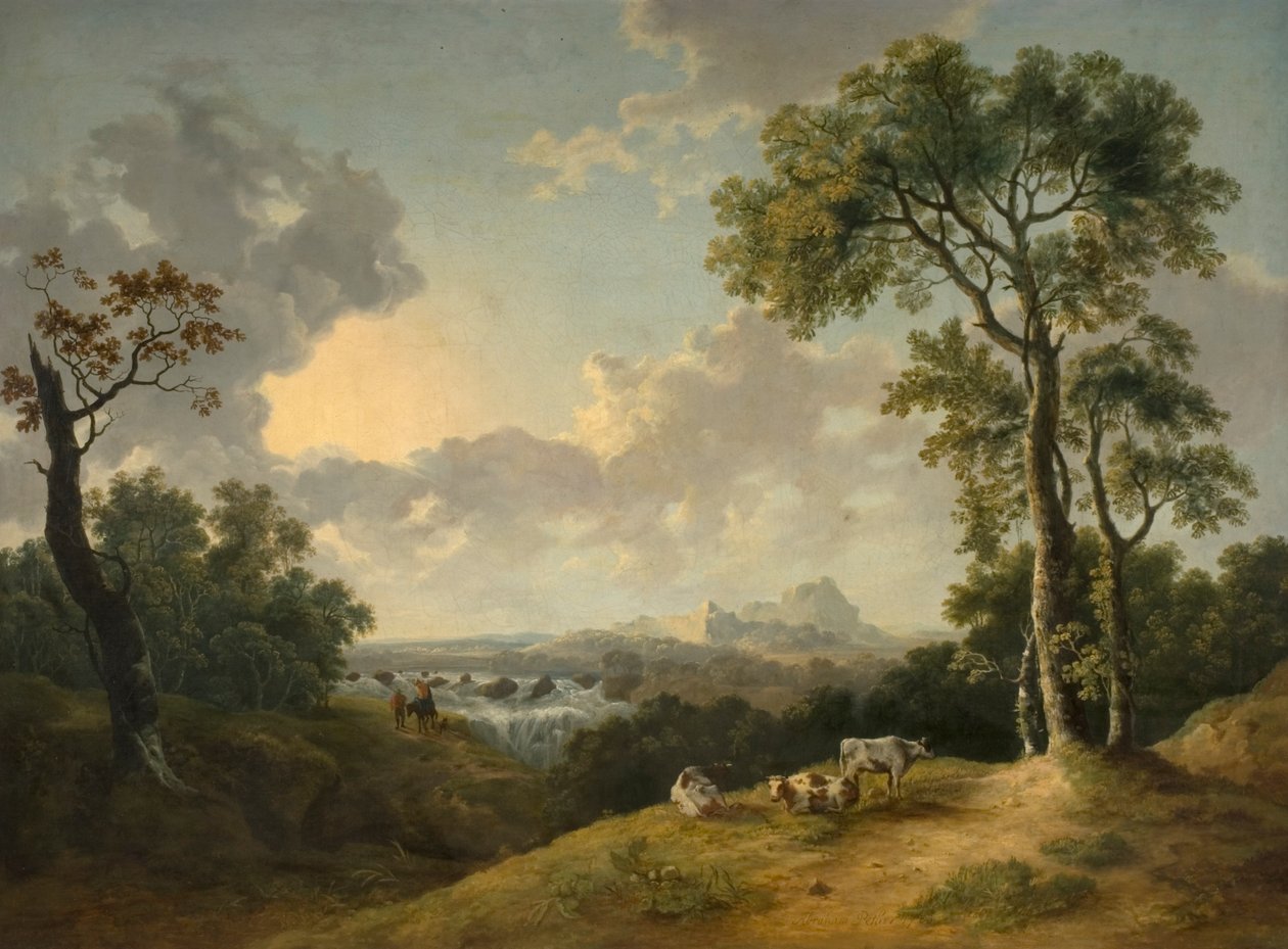 Şelaleli Manzara, 1783 by Abraham Pether