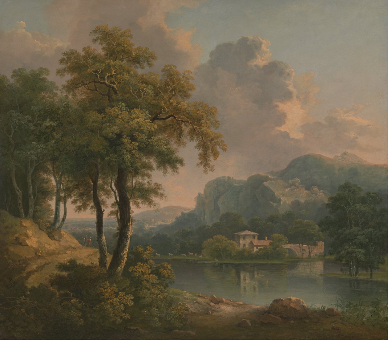 Ormanlık Tepelik Manzara by Abraham Pether