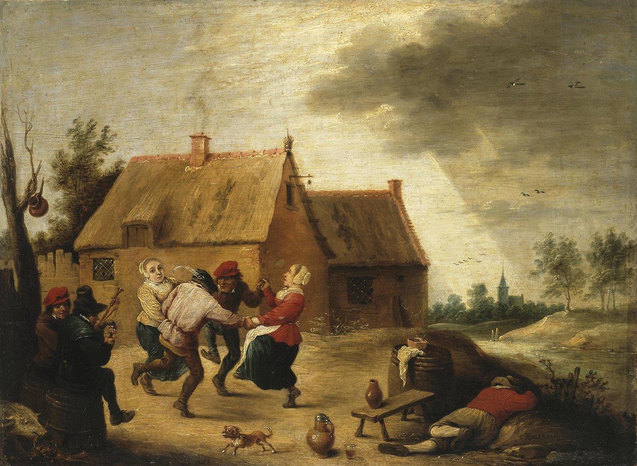 dans eden köylüler by Abraham Teniers