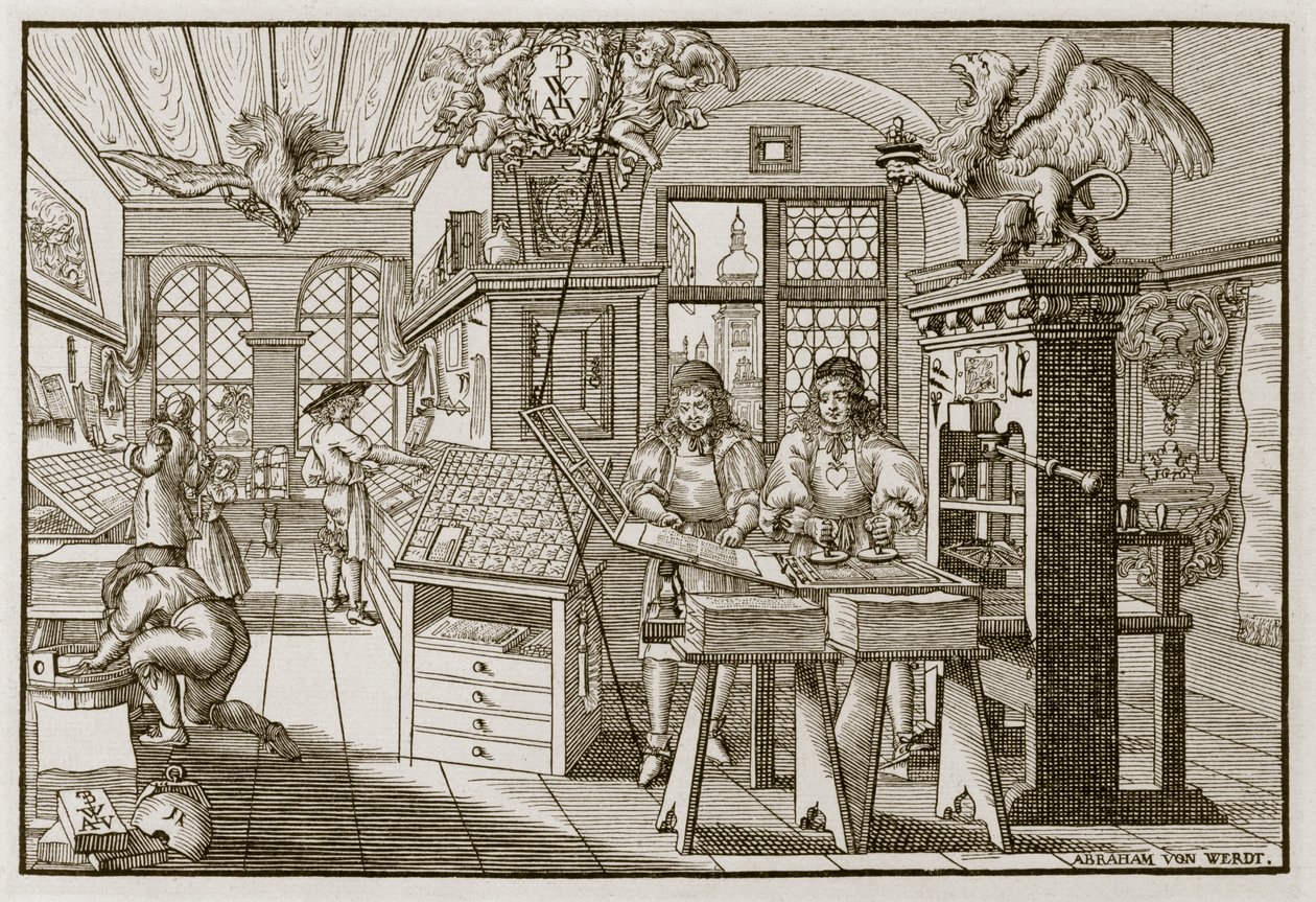 Ortaçağ Alman matbaası by Abraham van Werdt