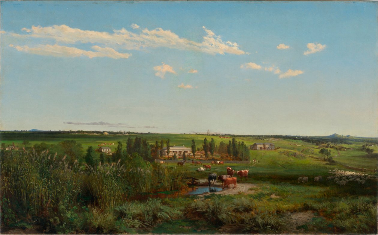 ""Le domaine de Mount Fyans en Australie"" (Fyans Dağı çiftliği) Peinture de Louis Buvelot (1814-1888) - 1869 - Tuval üzerine yağlıboya Dim 58,6x95,3 cm Avustralya Ulusal Galerisi, Canberra by Abraham Louis Buvelot