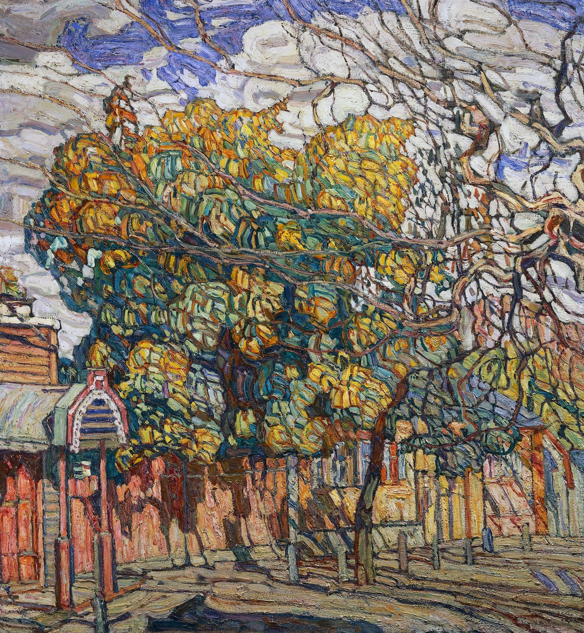 şehir manzarası by Abraham Anshelovich Manievich