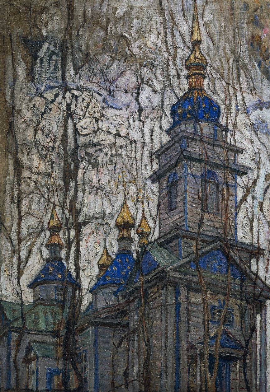 Ahşap kilise by Abraham Anshelovich Manievich