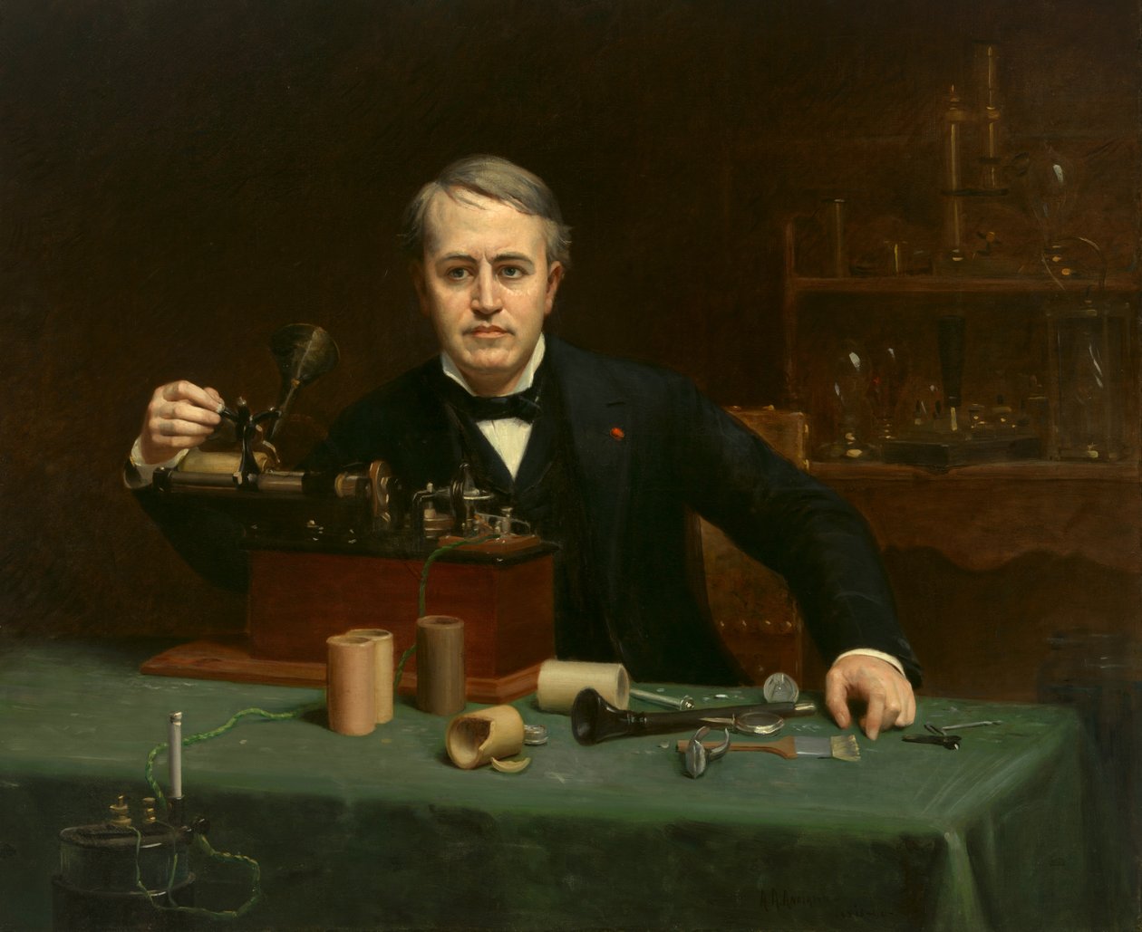 Thomas Alva Edison, 1890. by Abraham Archibald Anderson