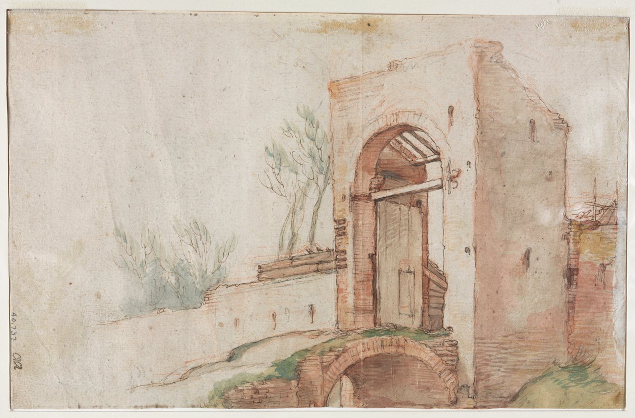 Köprü ve Kapı verso, c. 1600. by Abraham Bloemaert