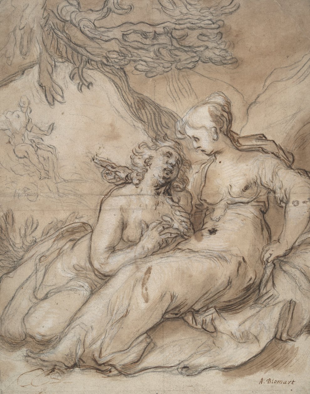 Ceres ve Proserpina (?) by Abraham Bloemaert