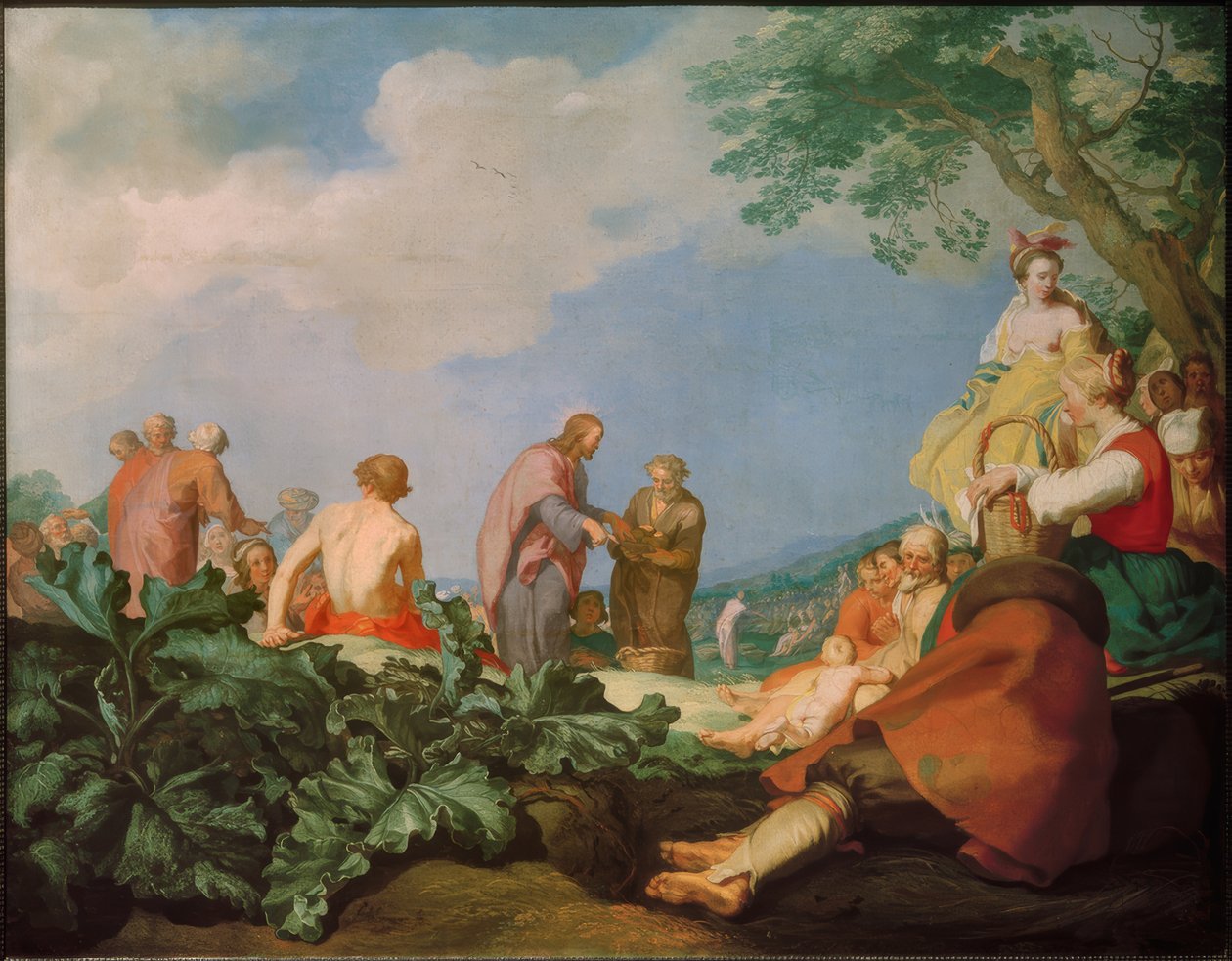 Ekmeğin harika çarpımı by Abraham Bloemaert