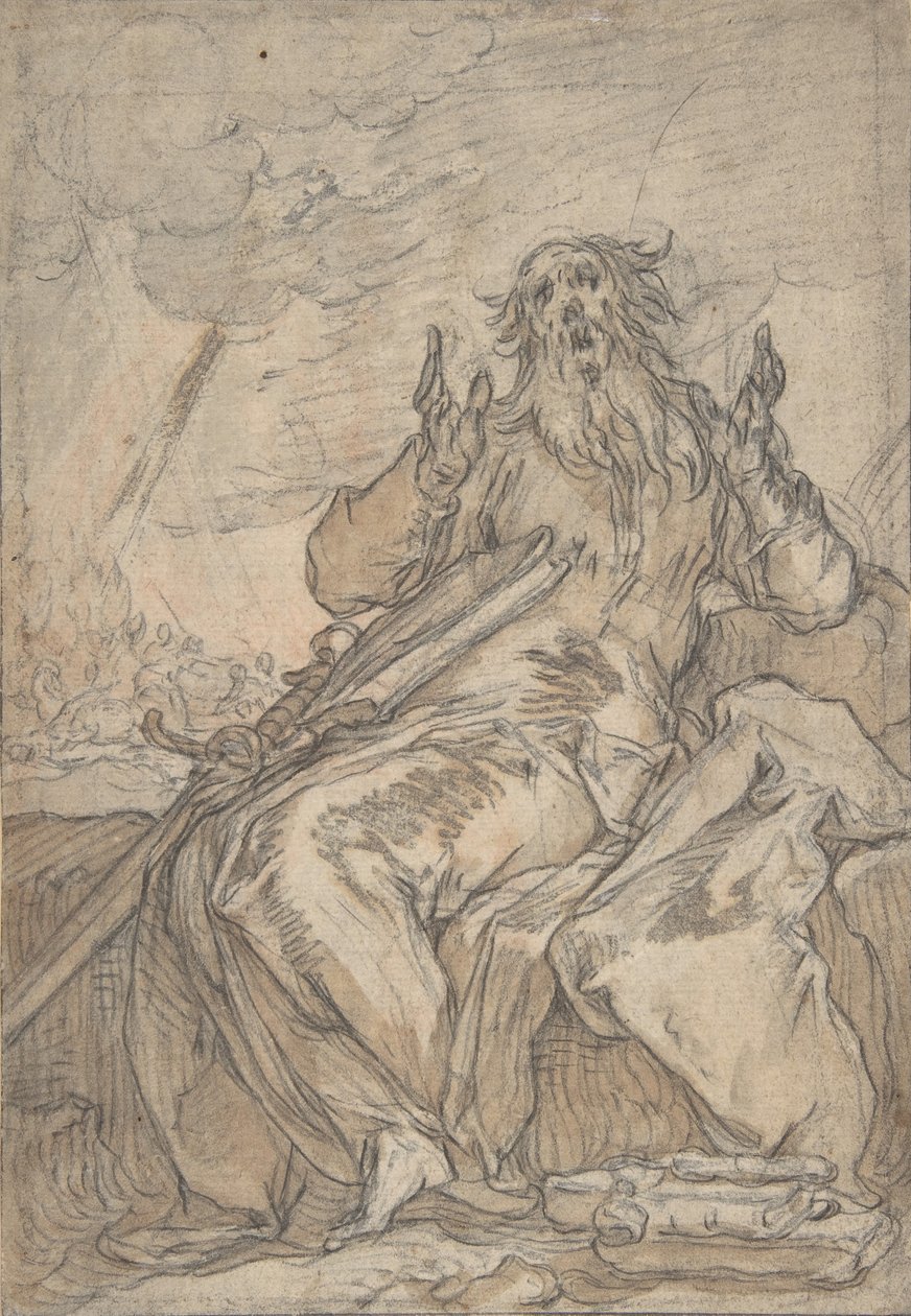 Saint Paul Oturan, Arka Plandaki Dönüşümü ile, 16. yüzyılın sonu - 17. yüzyılın ortası. by Abraham Bloemaert