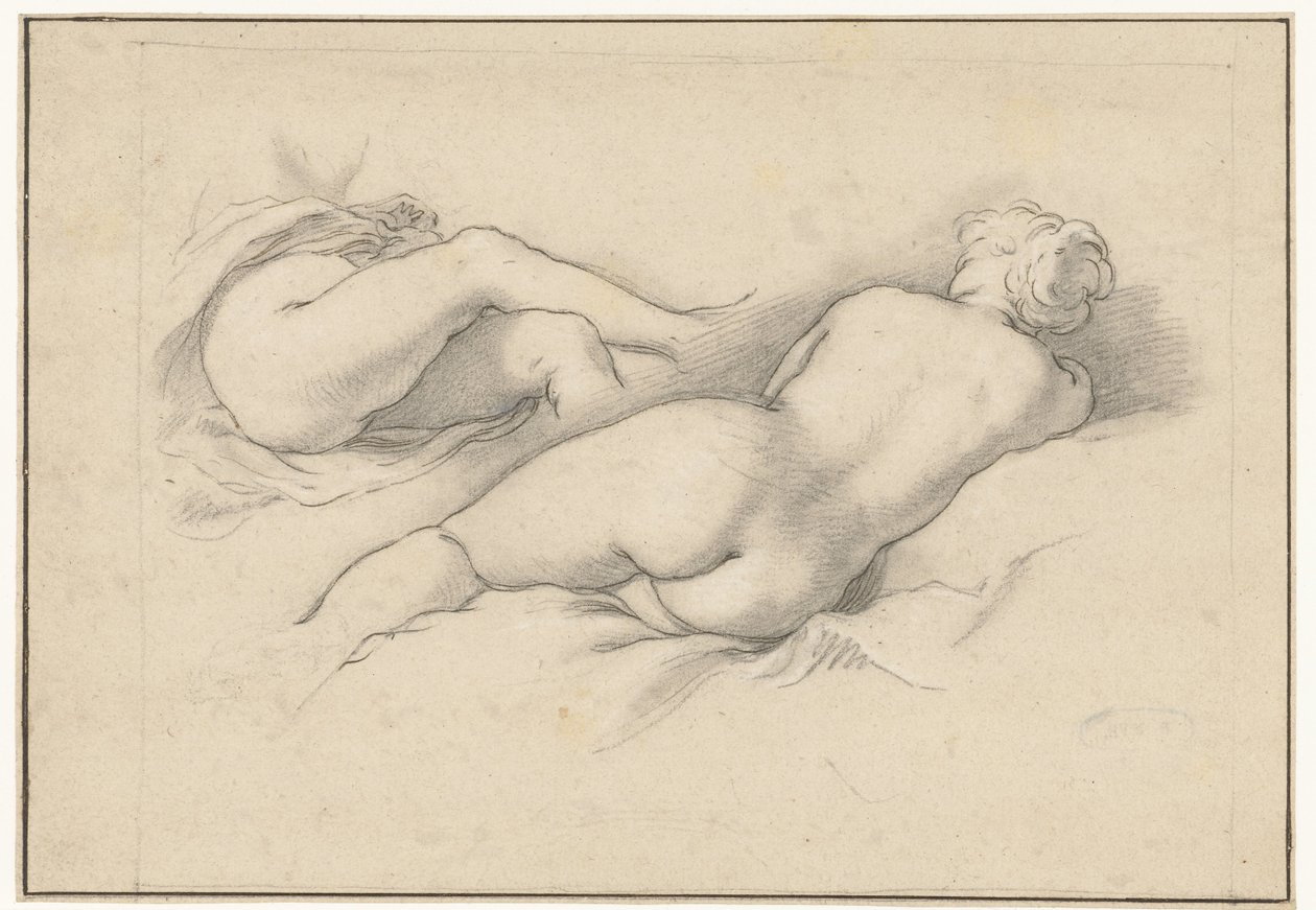 Yatan Kadın Çıplak Çalışmaları by Abraham Bloemaert