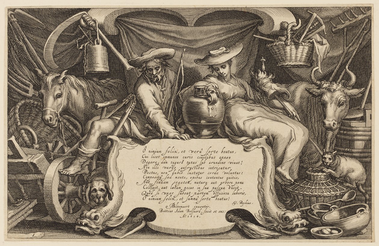 Başlık sayfası, "Çiftlik Evi ve Peyzaj Serisi" by Abraham Bloemaert