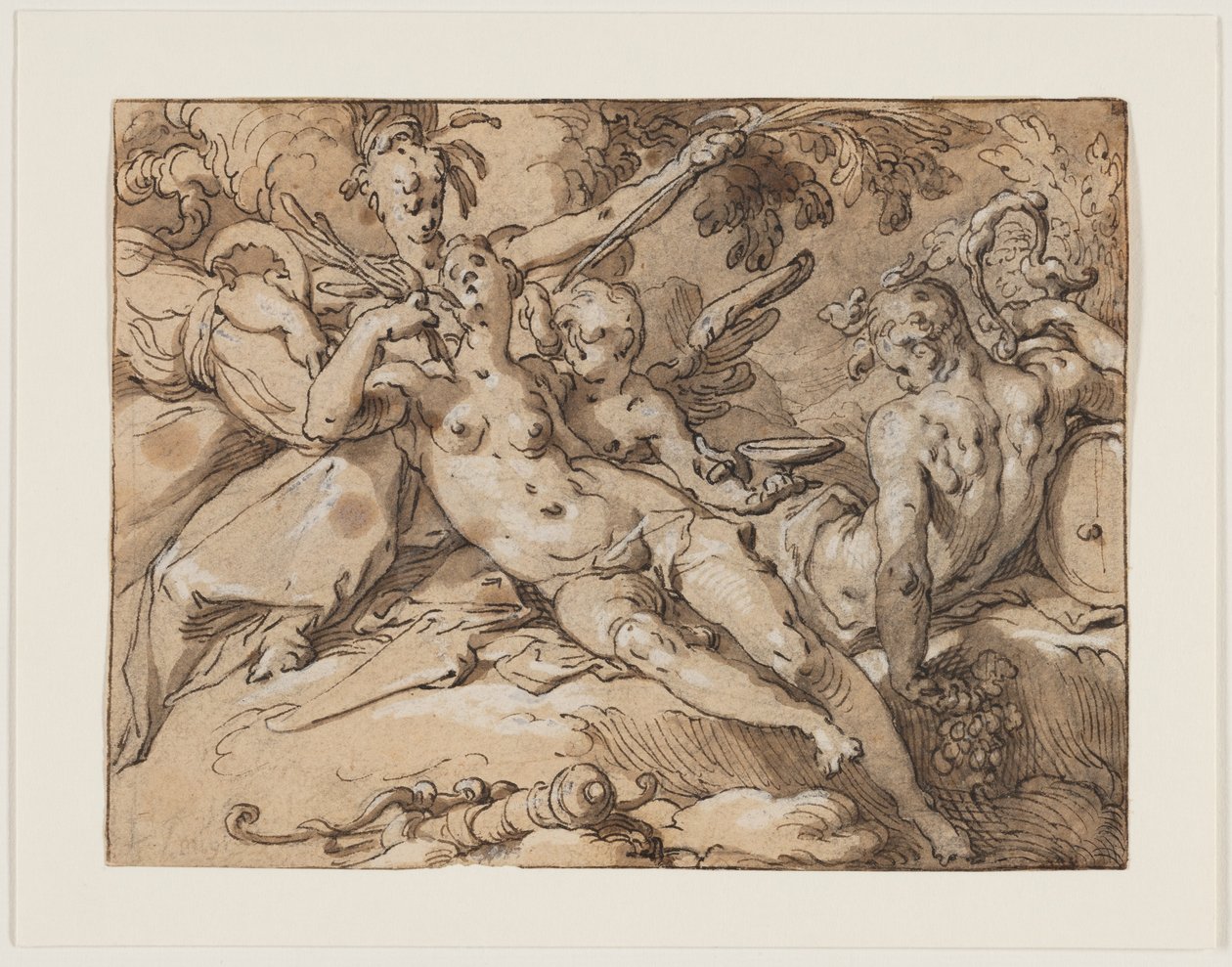Venüs ve Bacchus (Ceres ve Bacchus Olmadan Venüs Friz yapardı) by Abraham Bloemaert