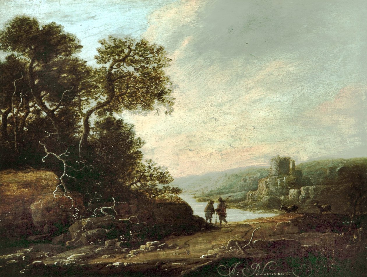 Kale Harabeleri ile Manzara by Abraham Blommaert