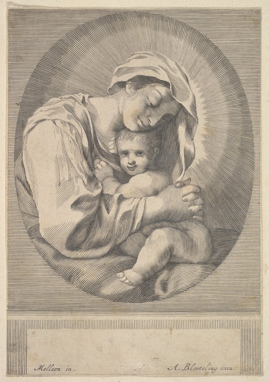 Bakire ve Çocuk. by Abraham Blooteling