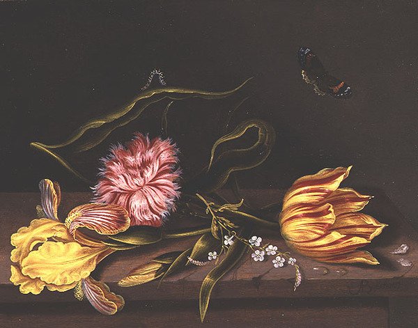 Bir Masada Çiçeklerin Natürmortu, by Abraham Bosschaert