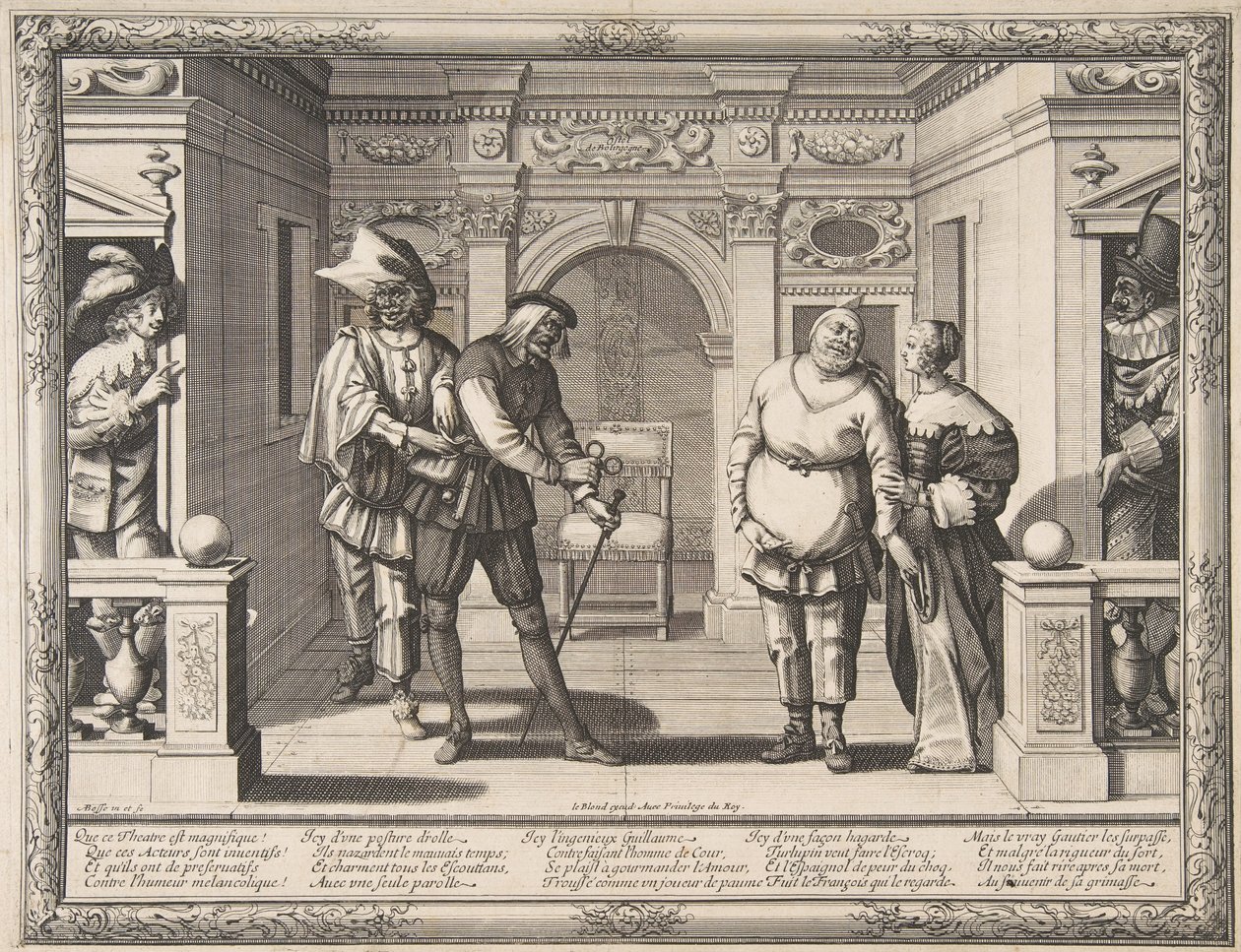 Hotel de Bourgogne, yak. 1633-34. by Abraham Bosse