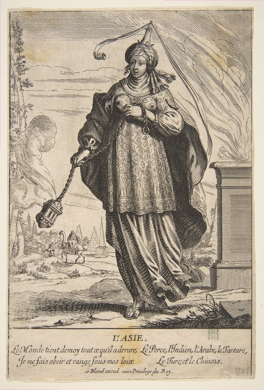 Asya, 17. yüzyılın ortalarından sonuna kadar. by Abraham Bosse