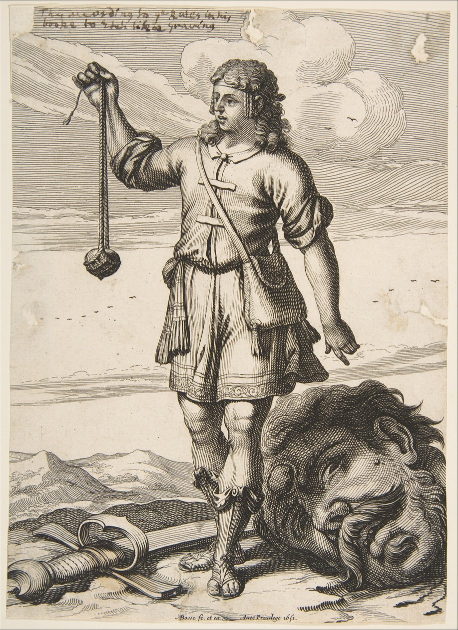 Goliath Başkanı ile David, 1651. by Abraham Bosse