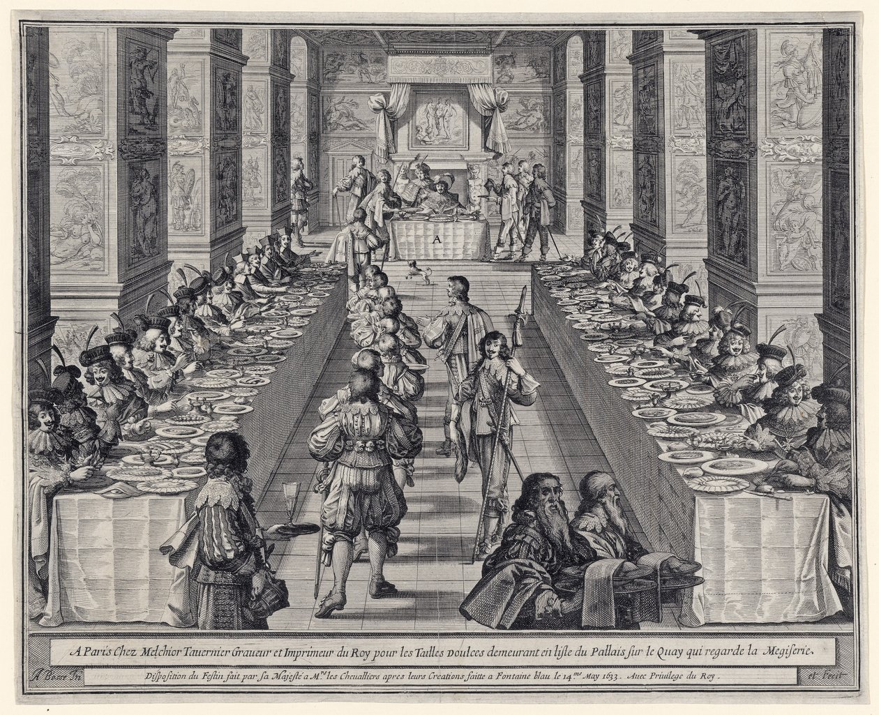 Bayramın Düzenlenmesi, The Order of the Holy Spirit ?, pub. 1634 by Abraham Bosse