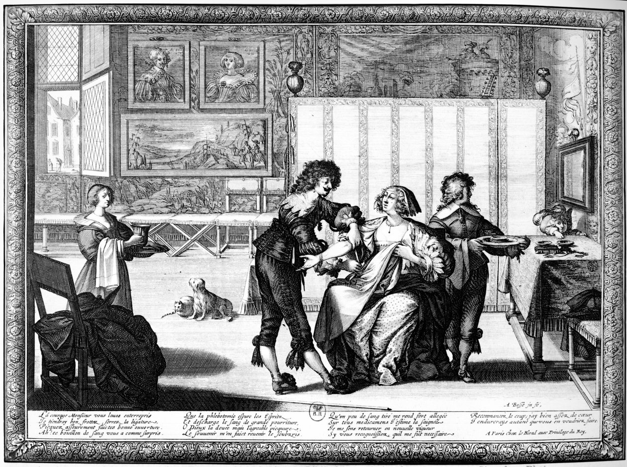 The Blood Letting (gravür) (bw photo) by Abraham Bosse