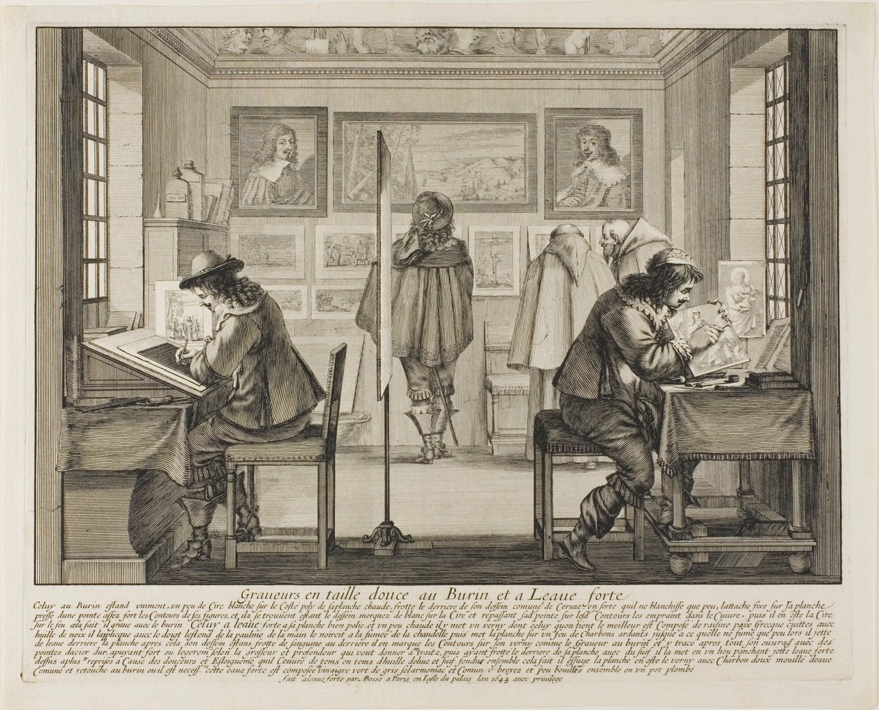 Gravürcü ve Etcher by Abraham Bosse