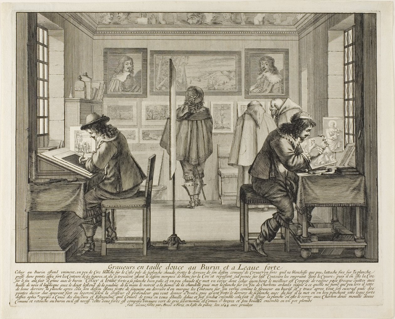 Gravürcü ve Etcher, 1642 by Abraham Bosse