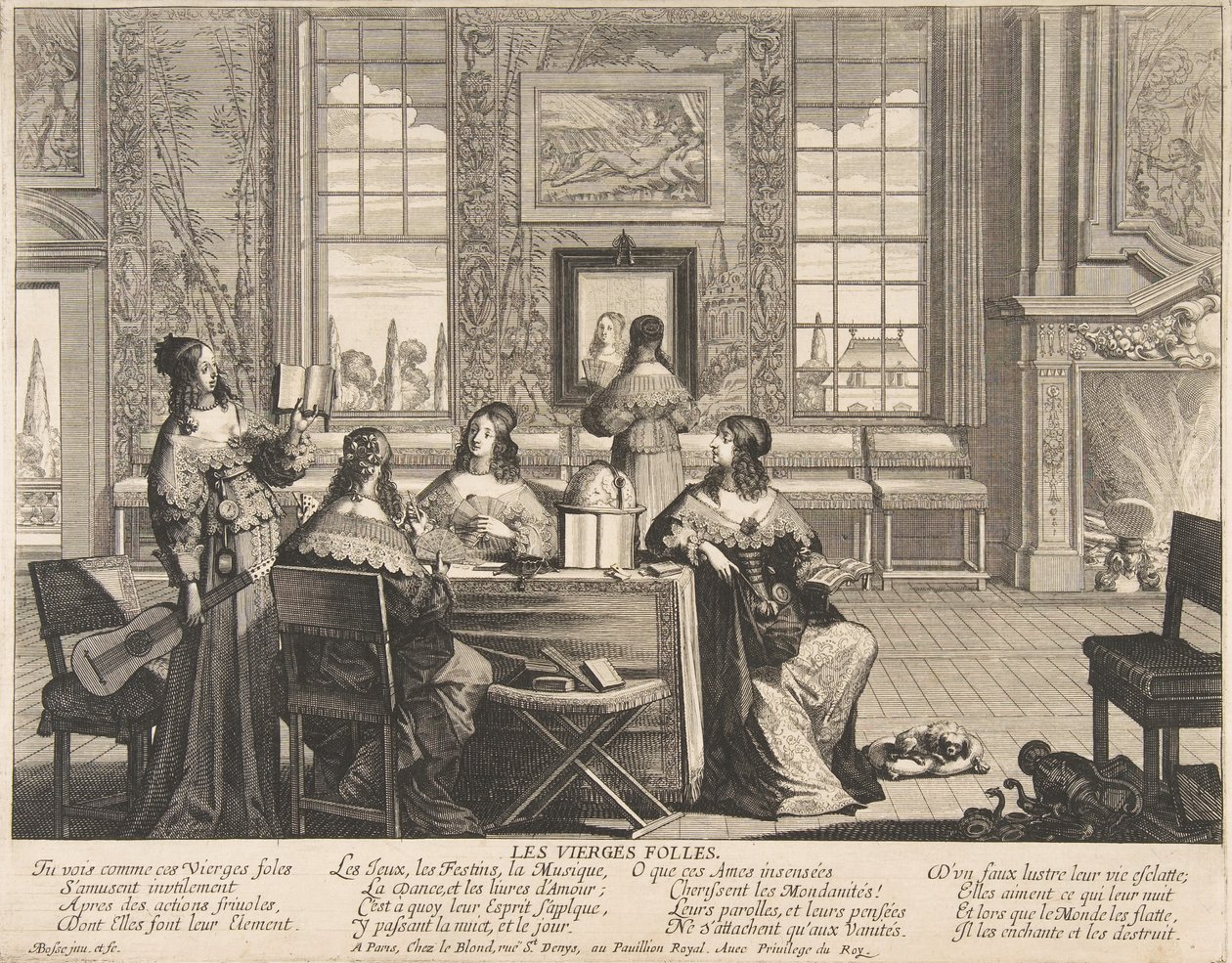 The Foolish Virgins Conversing, ca. 1635. by Abraham Bosse
