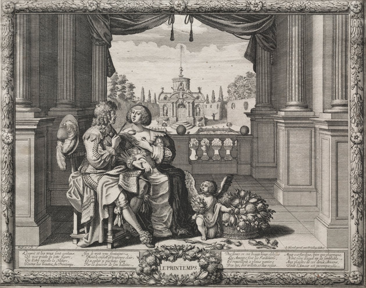 Dört Mevsim: İlkbahar, 1635. by Abraham Bosse